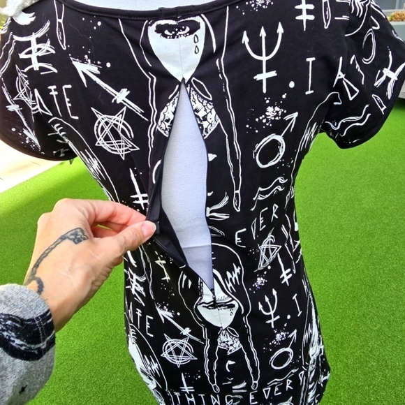 Rat Baby ✦ Occult Gothic Dress ✦ “I Hate Everything” Statement Print XL Rare HTF - Picture 11 of 17